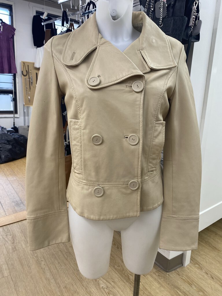 Mango leather jacket S