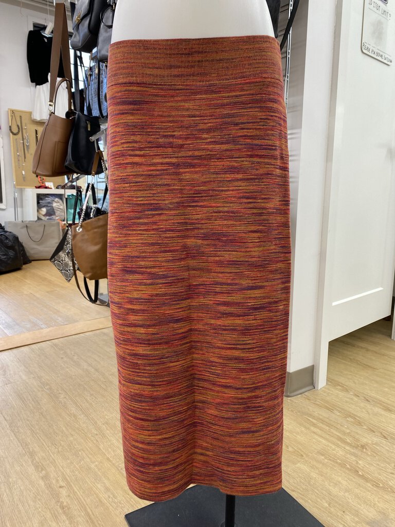 Maeve stretch knit midi skirt L