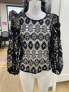 Zara open lace top S