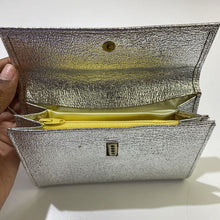 Load image into Gallery viewer, Silver vintage clutch
