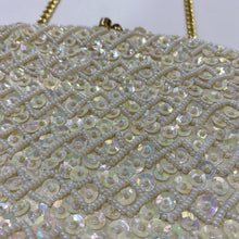 Load image into Gallery viewer, Pearl vintage beaded clutch
