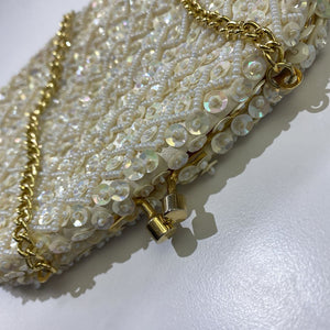 Pearl vintage beaded clutch