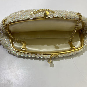 Pearl vintage beaded clutch