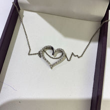 Load image into Gallery viewer, Michael Hill .925 chain w pave heart pendant
