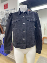 Load image into Gallery viewer, Gap puff sleeve denim jacket NWT S
