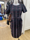 Calvin Klein metallic plaid dress 4