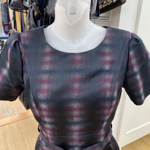 Calvin Klein metallic plaid dress 4