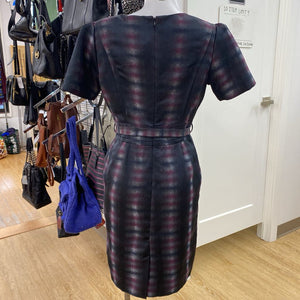 Calvin Klein metallic plaid dress 4