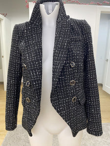 Rachel Zoe tweed blazer S