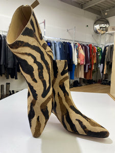 J Crew animal print horsehair boots 7.5