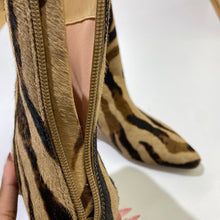 Load image into Gallery viewer, J Crew animal print horsehair boots 7.5
