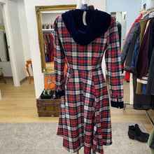 Load image into Gallery viewer, Collectif Vintage London plaid/velvet dress S
