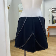 Load image into Gallery viewer, Diane Von Furstenburg leather trim mini skirt 6
