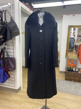 Load image into Gallery viewer, Sandra Angelozzi fur trim wool coat 40
