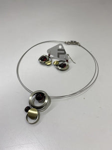 Inukshuk necklace earring set