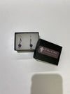 Off stone purple earrings