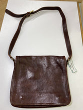 Load image into Gallery viewer, Raw brown leather crossbody flap
