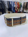 White House Black Market mixed leather belt M