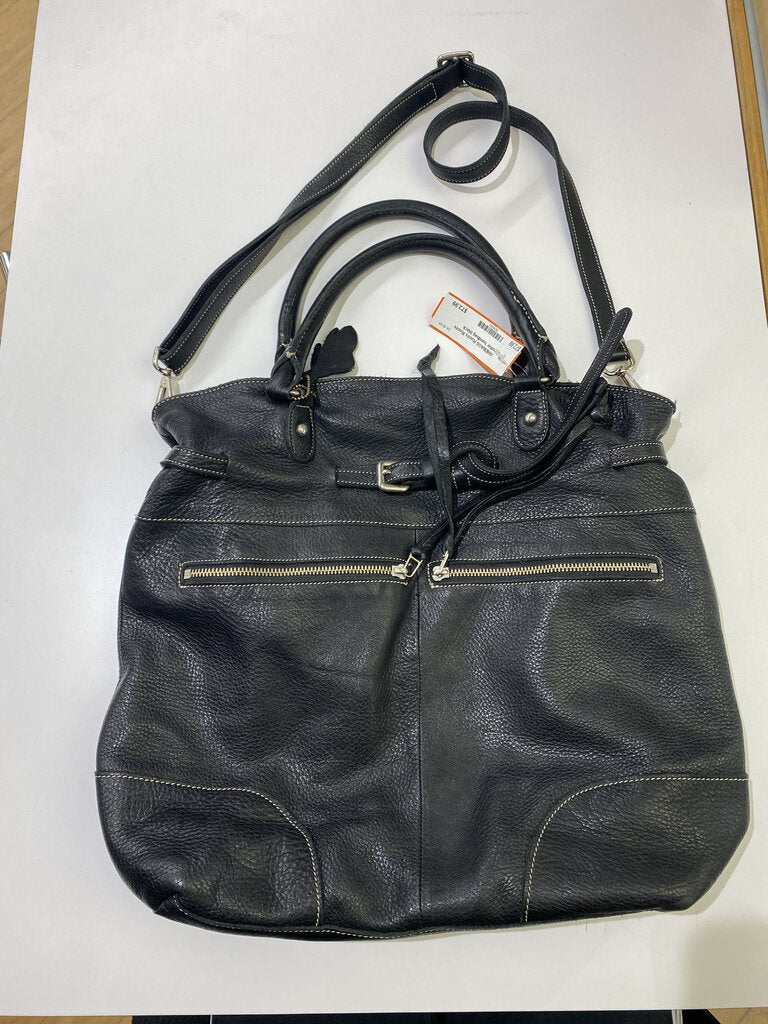 Roots leather handbag