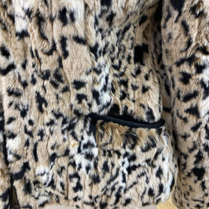 Melanie Lyne leopard print fur jacket S