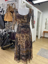 Desigual paisley mesh overlay dress XS