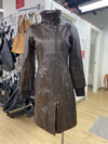 Danier knit cuff leather coat 2XS