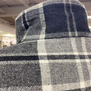 Zara plaid wool blend cape L