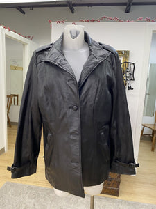 Danier zip out liner leather coat L