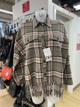 Load image into Gallery viewer, Zara wool blend plaid shacket NWT M
