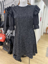 Load image into Gallery viewer, Wednesday&#39;s Girl polka dot dress M
