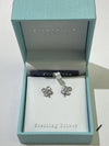 Contessa crystal 4 leaf clover .925 studs NIB