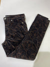 Banana Republic paisley velvet skinny pants 29