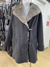 Load image into Gallery viewer, Hilary Radley fur trim wool blend coat 8
