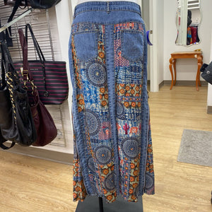 Desigual mixed fabric skirt 38