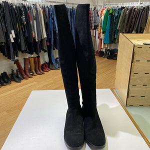 Clarks suede/stretch OTK boots 8.5