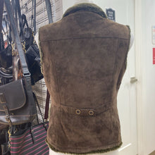 Load image into Gallery viewer, Vintage suede fur lined vest XS
