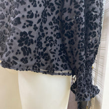 Load image into Gallery viewer, Parker velvet/sheer top S
