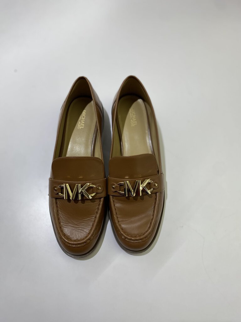 Michael Kors gold logo loafers 8