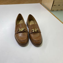 Load image into Gallery viewer, Michael Kors gold logo loafers 8
