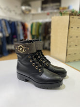 Load image into Gallery viewer, Michael Kors Rory logo combat boots 7.5
