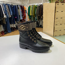 Load image into Gallery viewer, Michael Kors Rory logo combat boots 7.5
