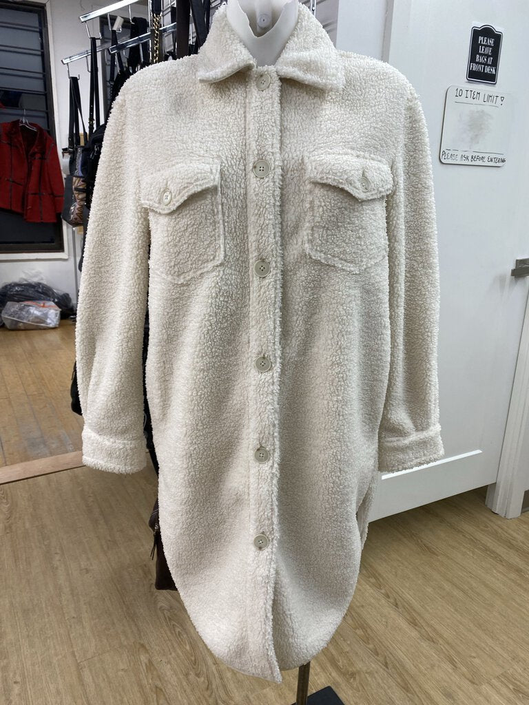 Wilfred long fuzzy shacket S