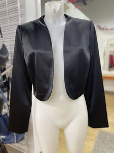 Tahari satin cropped blazer 12