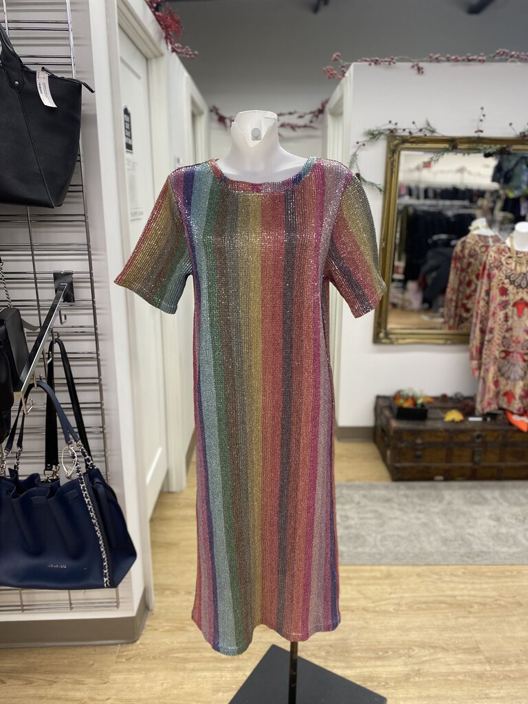 Zara metallic dress S NWT