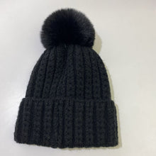 Load image into Gallery viewer, Norla Canada wool blend /faux fur pompom hat
