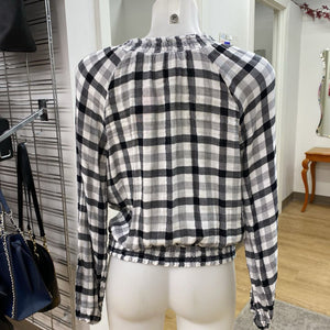 Cloth and Stone plaid top M