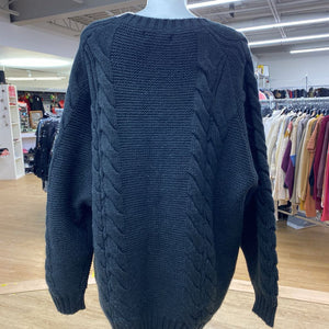 Brunette The Label The Adele Cable Knit Big Sister Sweater NWT L/XL