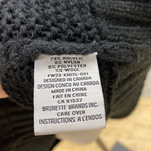 Brunette The Label The Adele Cable Knit Big Sister Sweater NWT L/XL