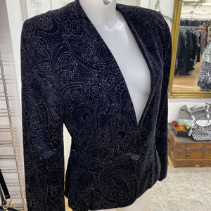 Braemar vintage sparkly velour blazer 5/6