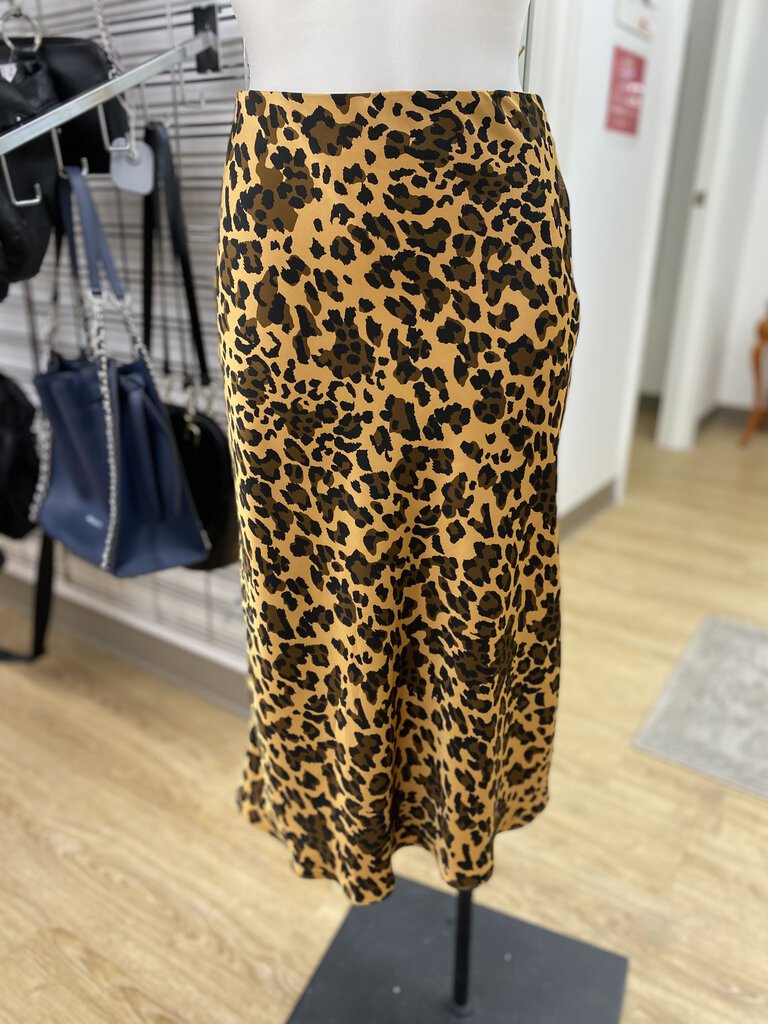 Babaton animal print slip skirt 4